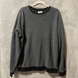 feat BlanketBlend Sweatshirt Crewneck Raglan Sleeve Textured Gray Black XL Mens